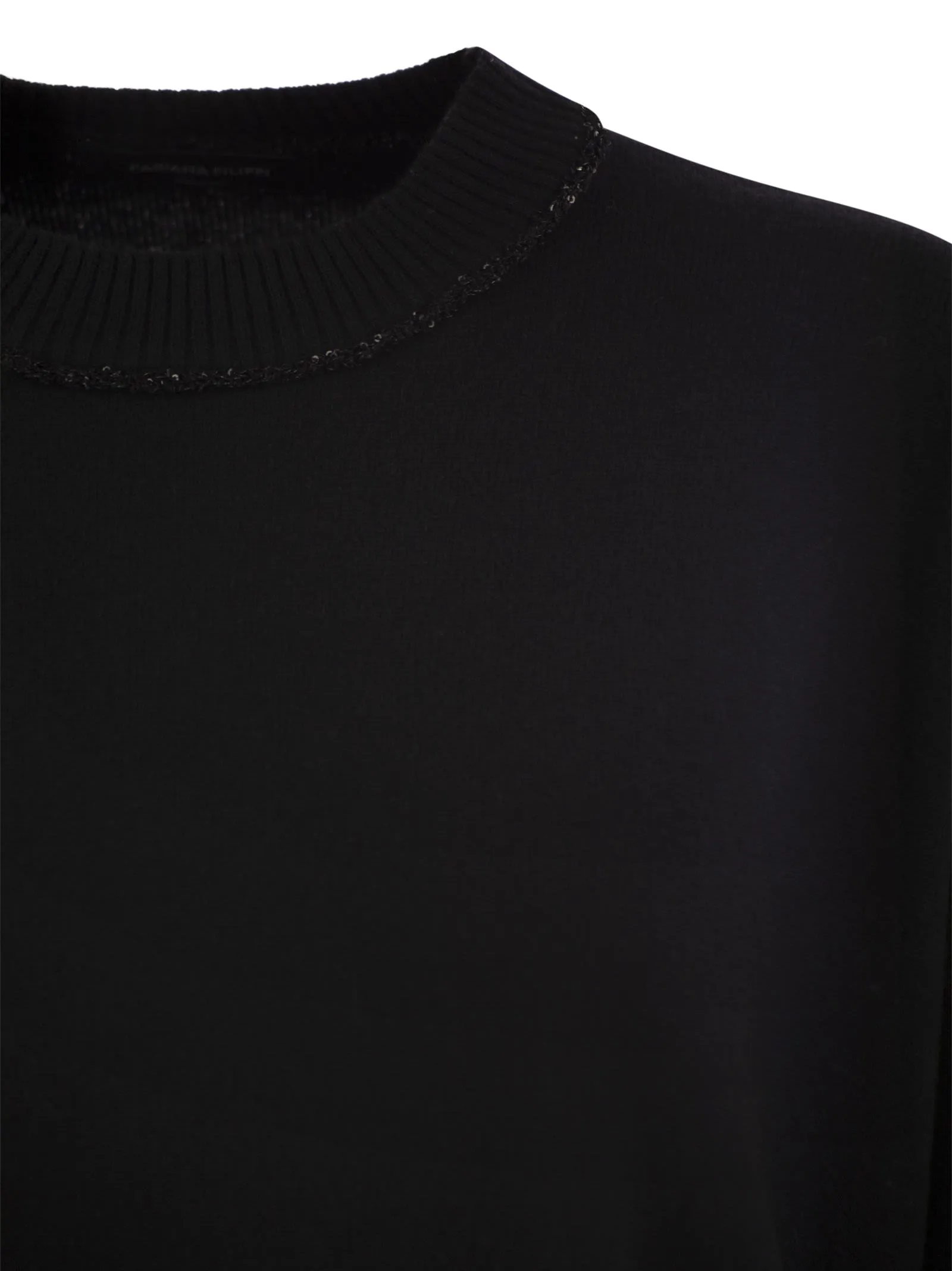 Maglia girocollo con paillettes