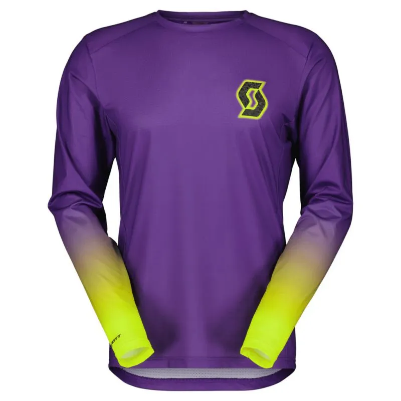Maglietta da bicicletta Scott Uomo RC Progressive LS (viola fluo)