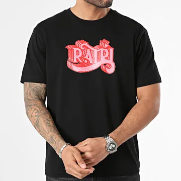 Maglietta oversize Ratpix Nero Rosa Rosso