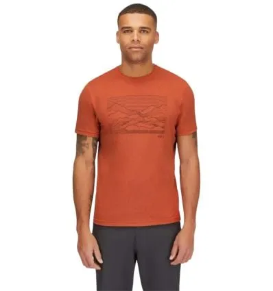 Maglietta Rab Mantle Outline (Red Clay) Uomo