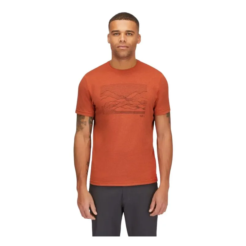 Maglietta Rab Mantle Outline (Red Clay) Uomo
