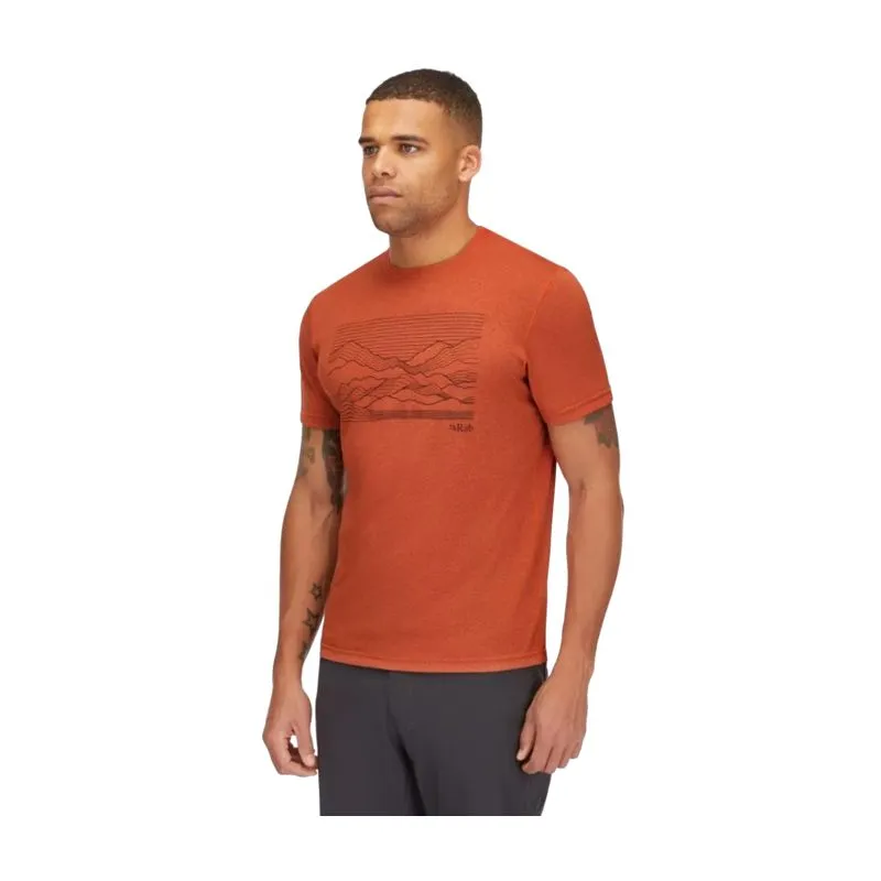 Maglietta Rab Mantle Outline (Red Clay) Uomo