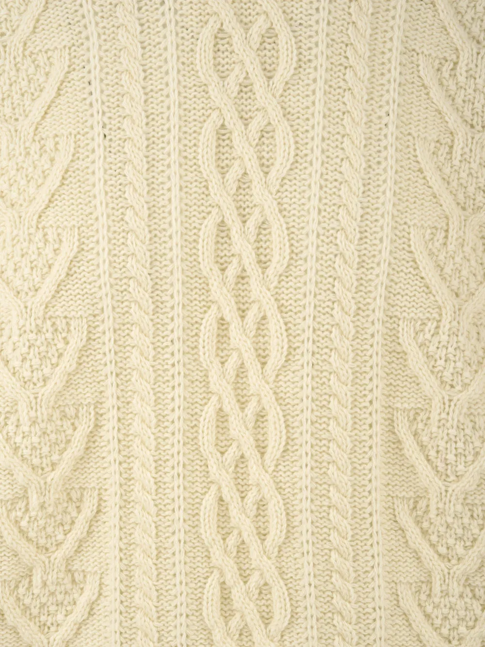 Maglione bianco da Uomo Giro treccia