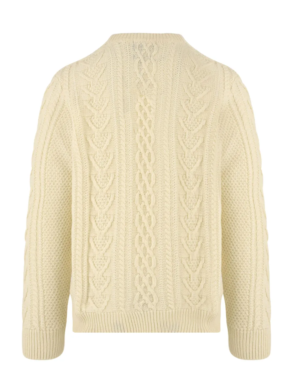 Maglione bianco da Uomo Giro treccia
