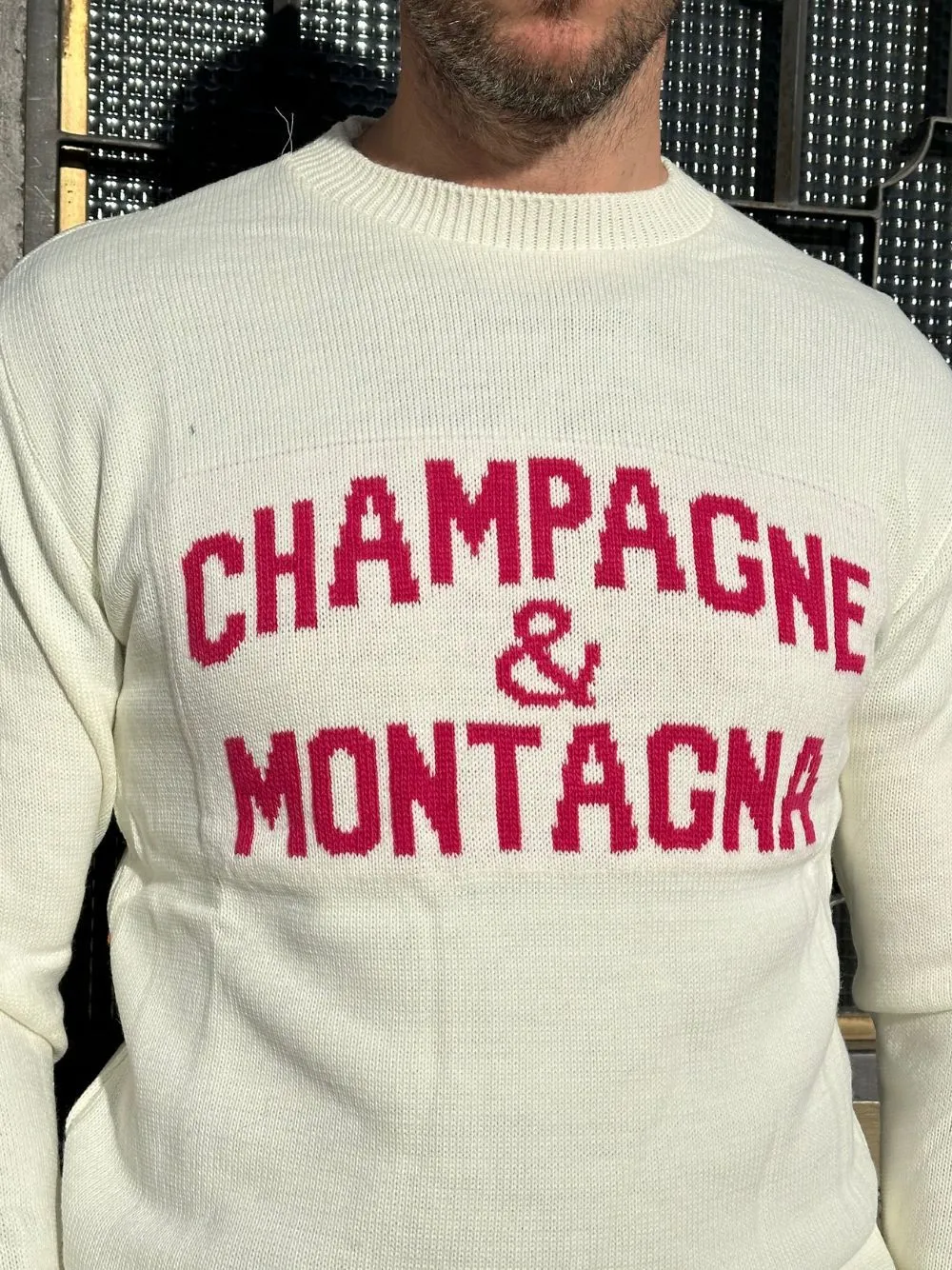Maglione champagne e montagna