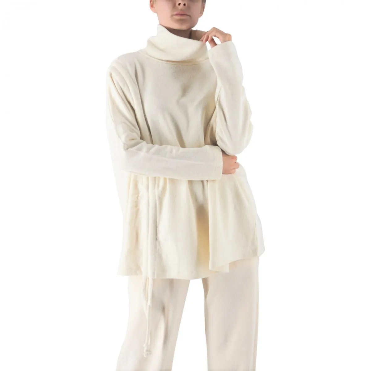 Maglione Damasco Bianco Naturale
