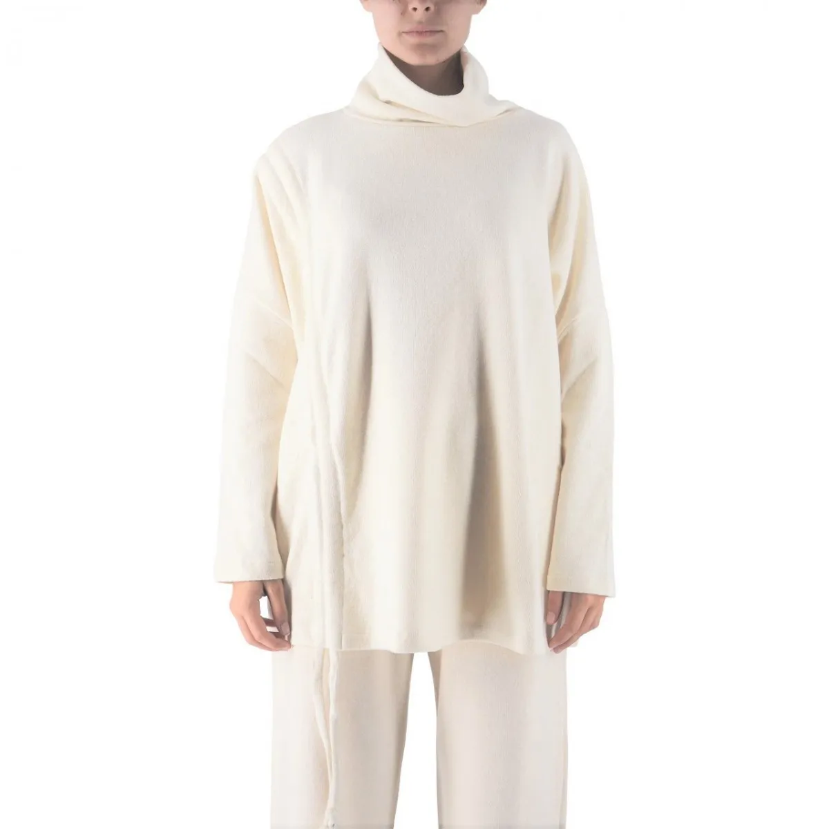 Maglione Damasco Bianco Naturale