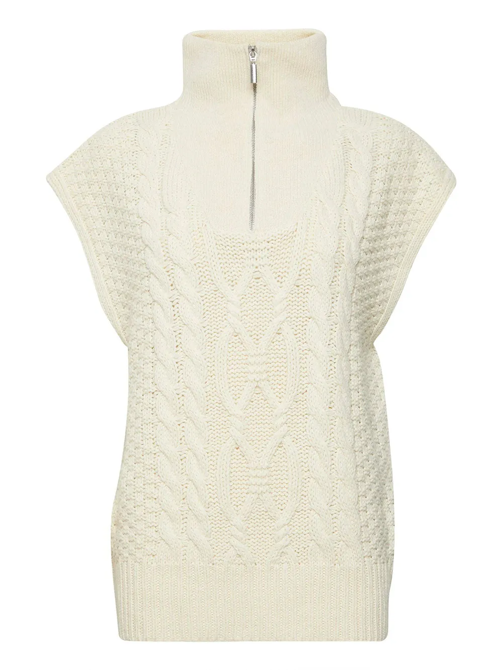 Maglione gilet donna bianco