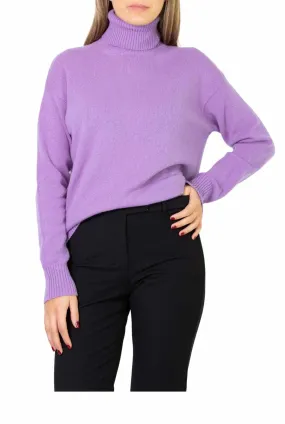Maglione in cachemire lilla
