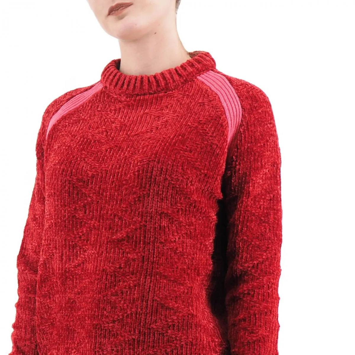 Maglione In Ciniglia, Rosso