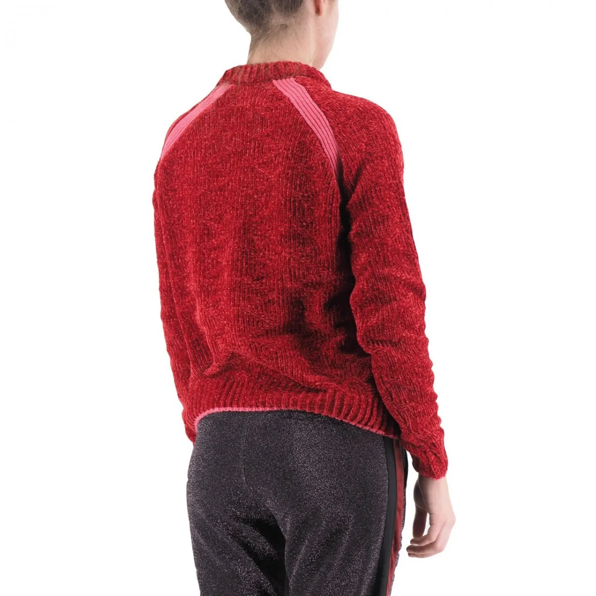 Maglione In Ciniglia, Rosso