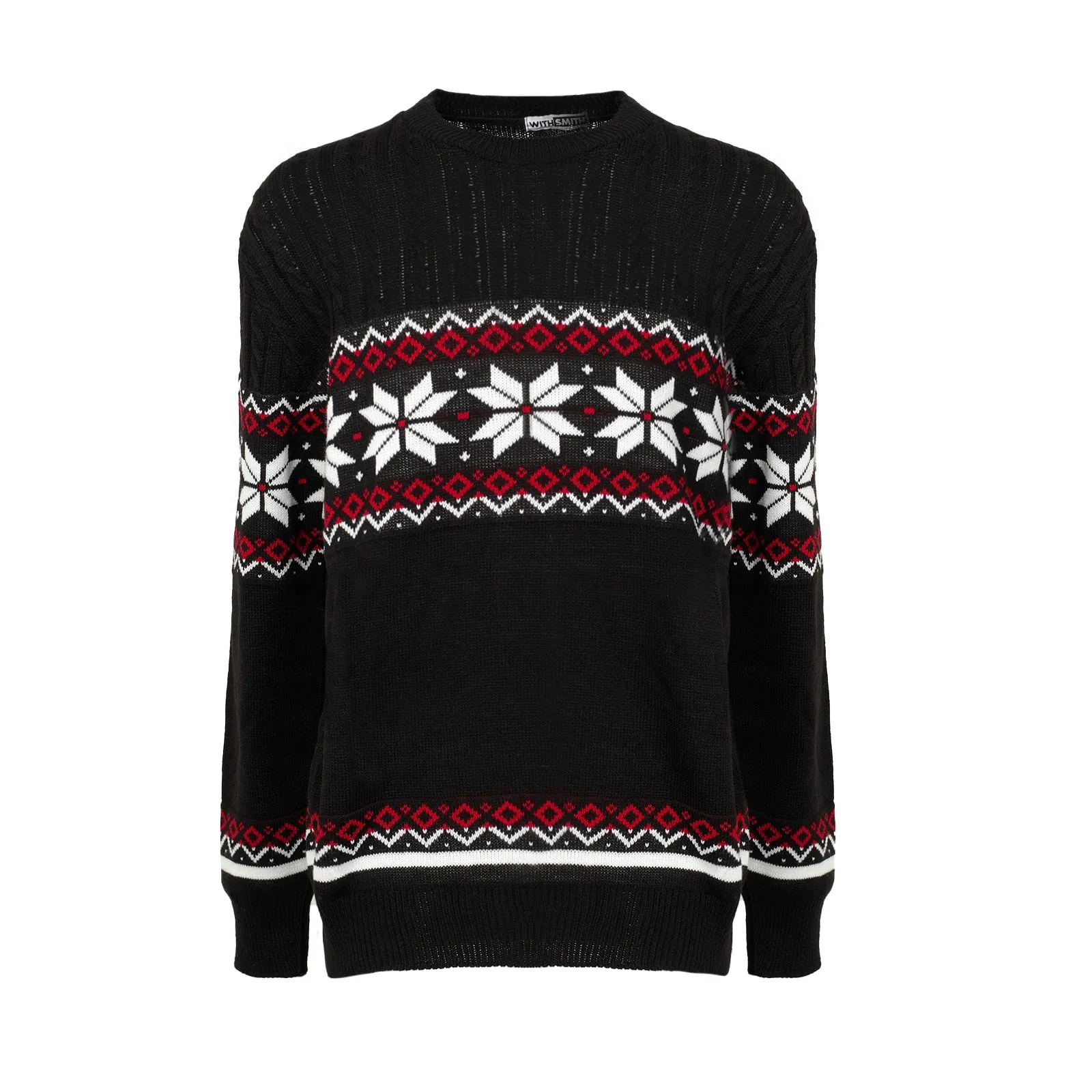 Maglione nero stampa natale
