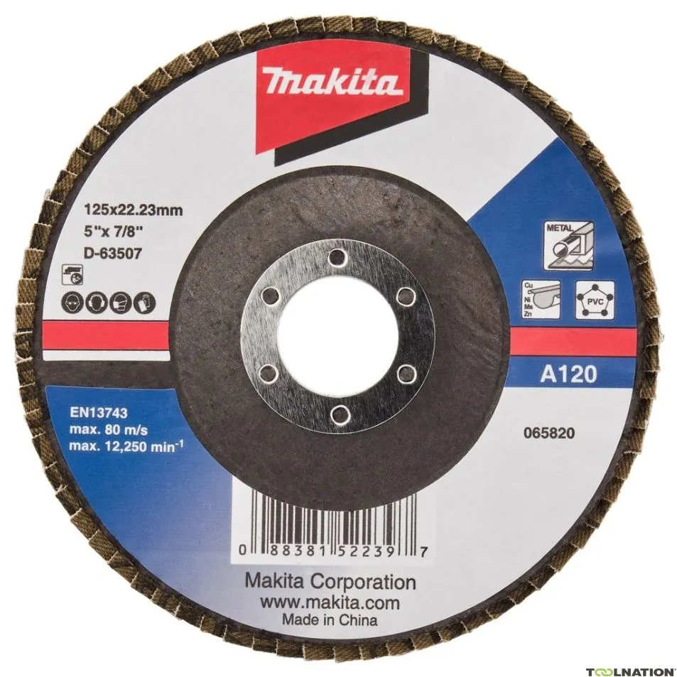 Makita Accessori D-63507-10 Disco lamellare 125 mm A120