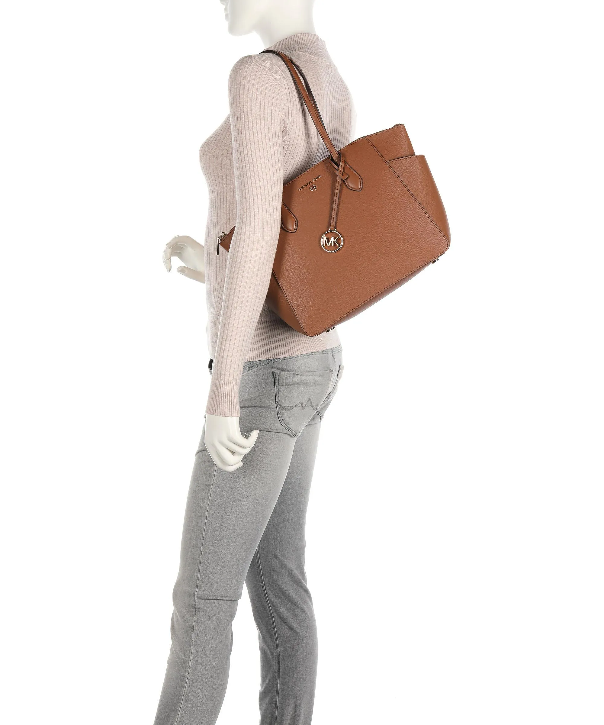  Michael Kors Marilyn Borsa shopper pelle di vacchetta saffiano marrone  