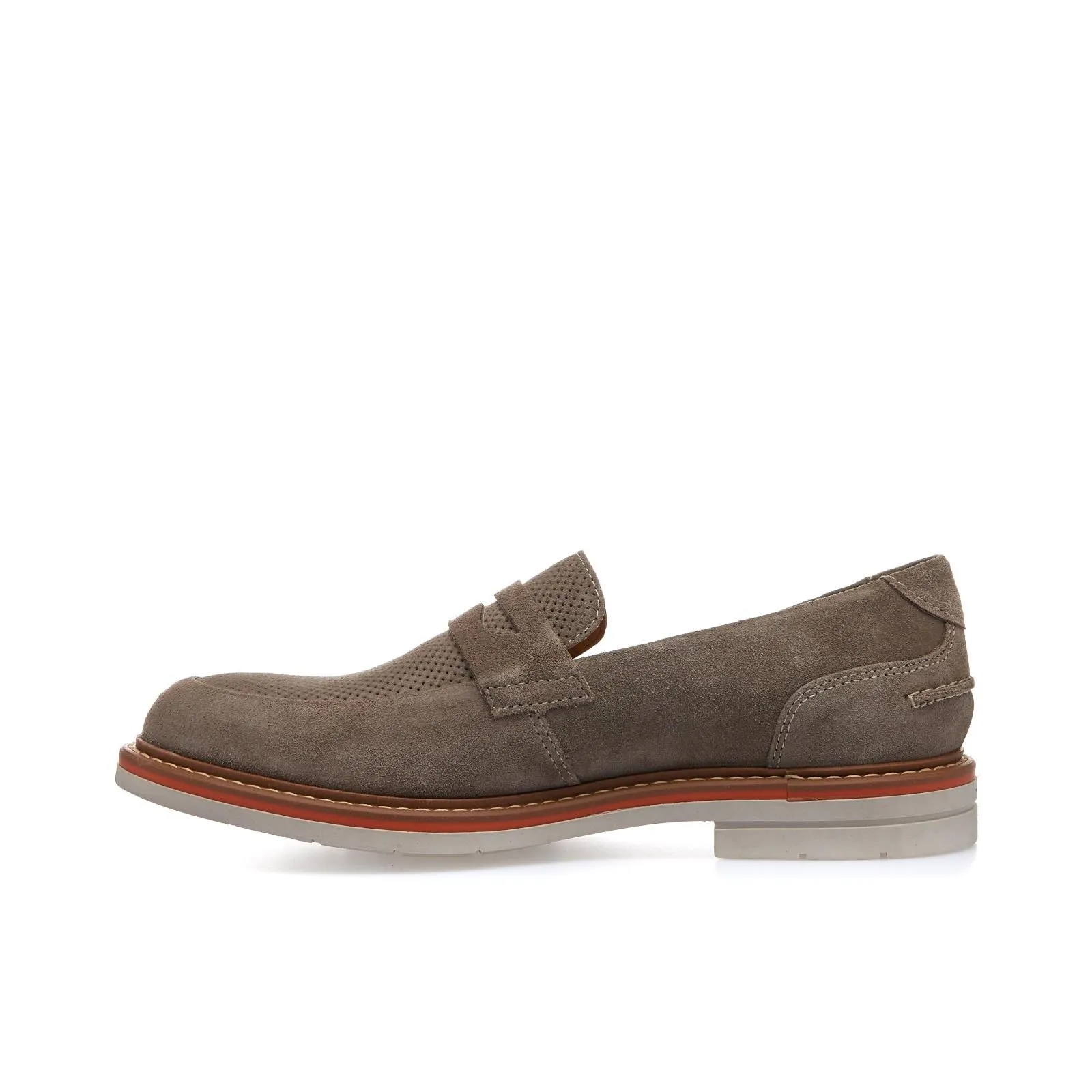 Mocassini beige casual in suede
