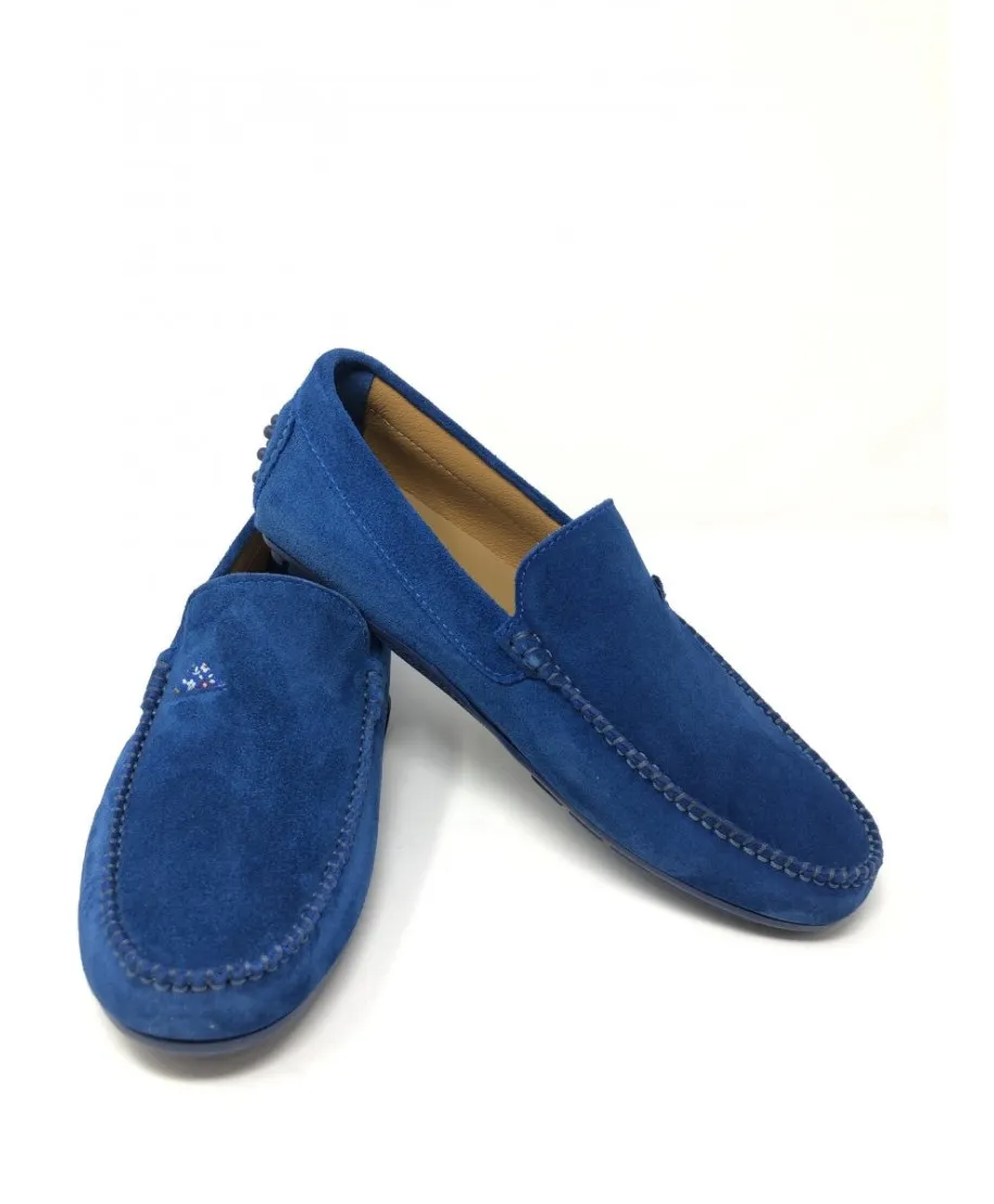Mocassini blu elettrico  in pelle
