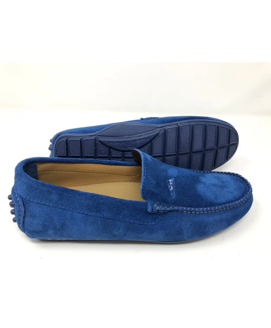 Mocassini blu elettrico  in pelle