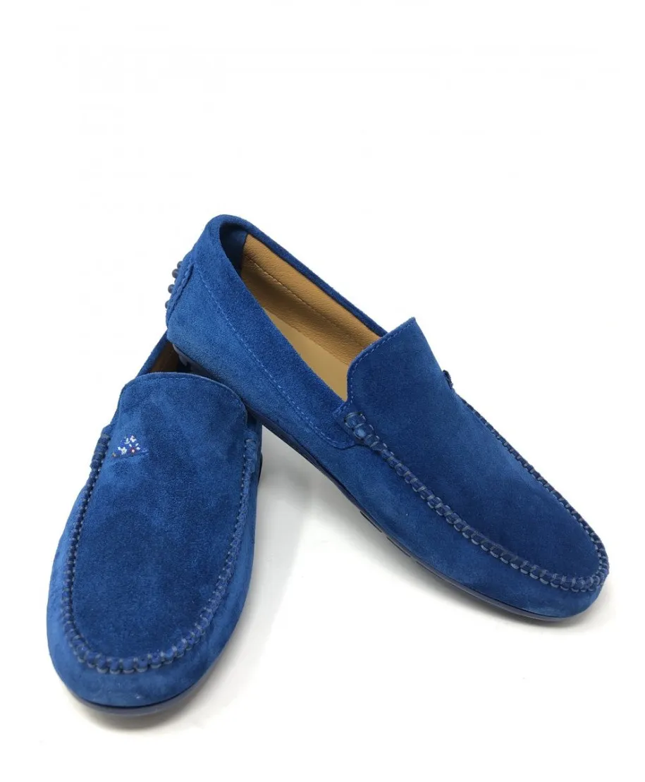 Mocassini blu elettrico  in pelle