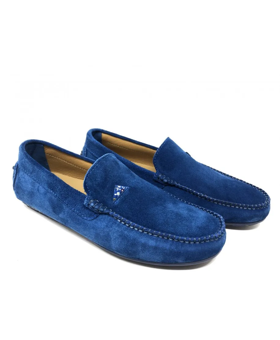 Mocassini blu elettrico  in pelle