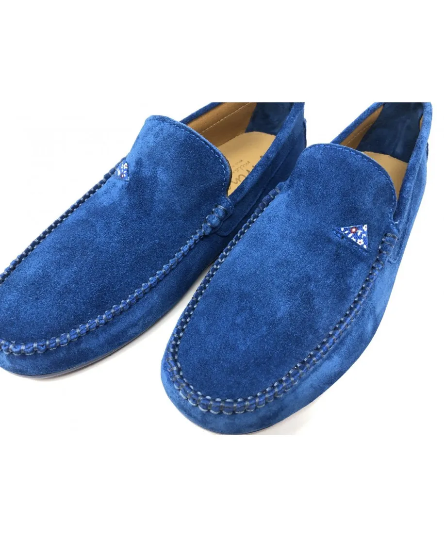 Mocassini blu elettrico  in pelle