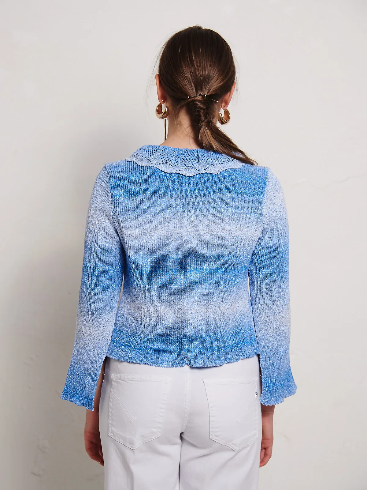 MSGM Cardigan sfumato con volant