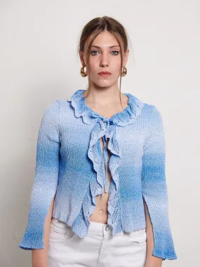 MSGM Cardigan sfumato con volant
