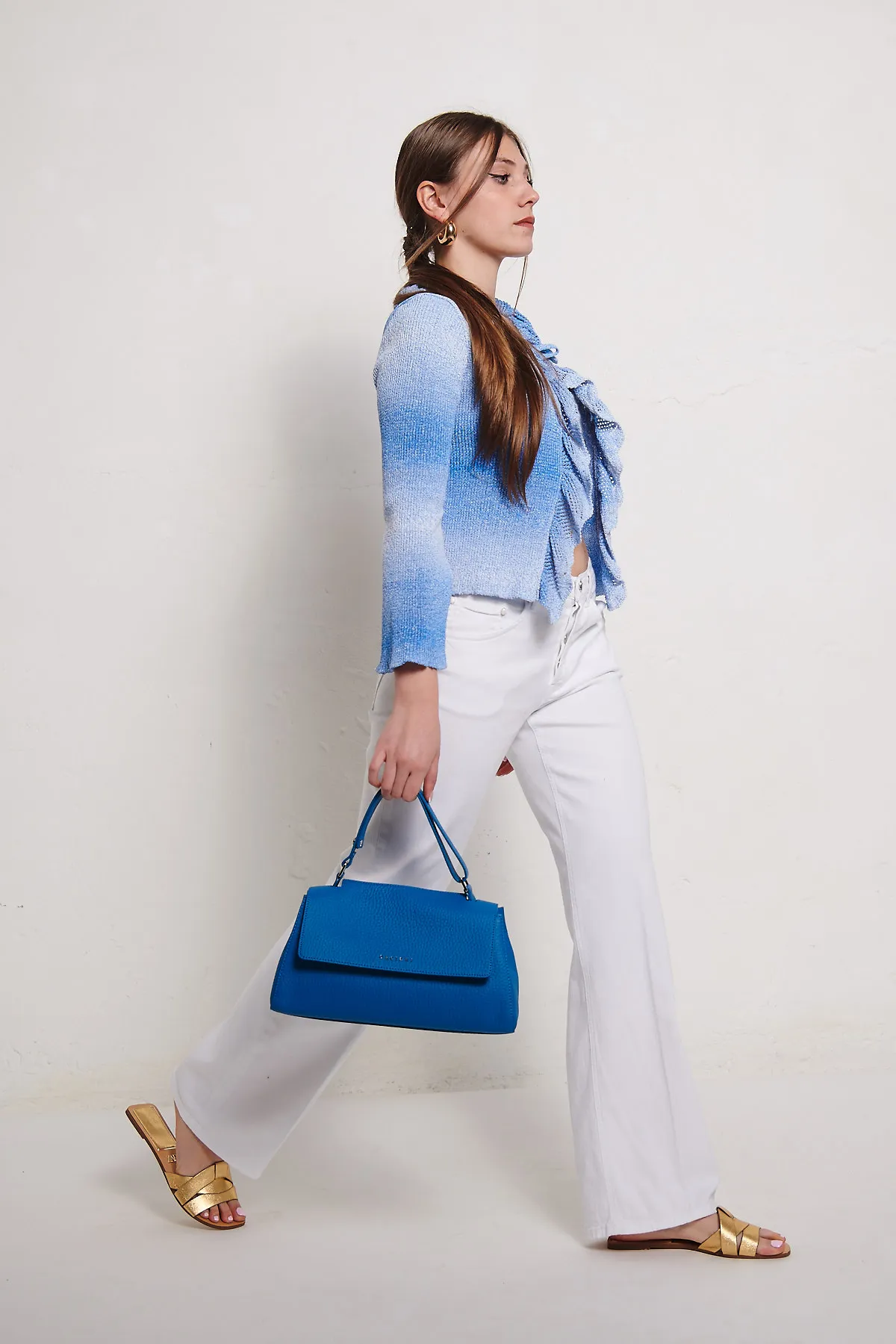 MSGM Cardigan sfumato con volant