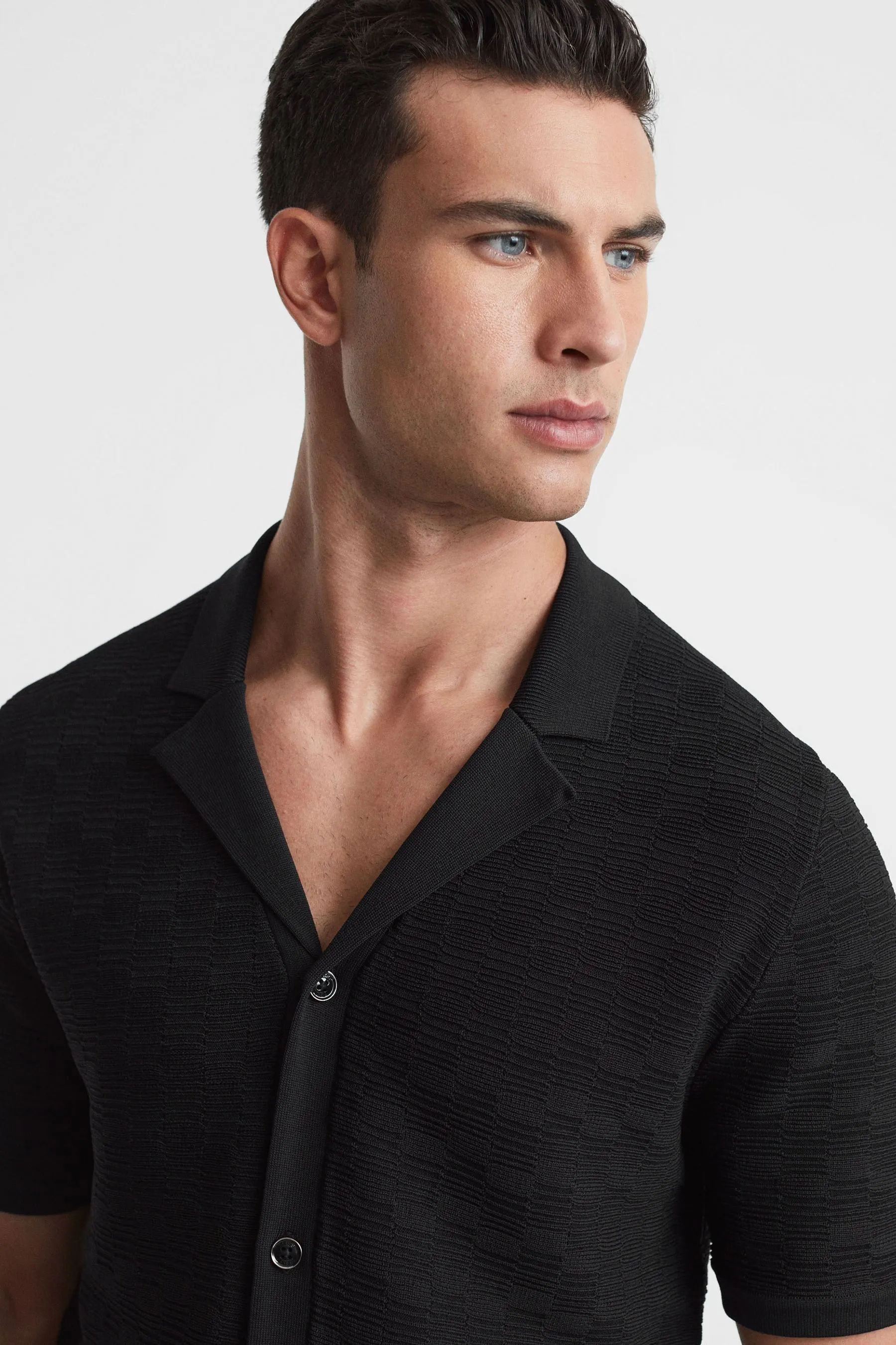 Multicolore - Lunar - Camicia testurizzata con bottoni    