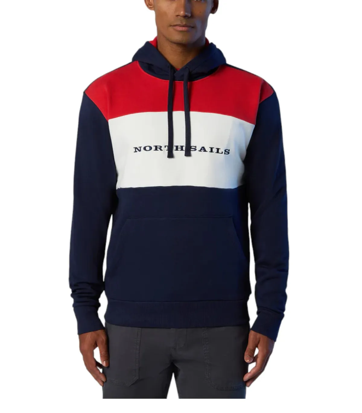 North Sails Uomo Felpa Con Cappuccio Con Grafica
