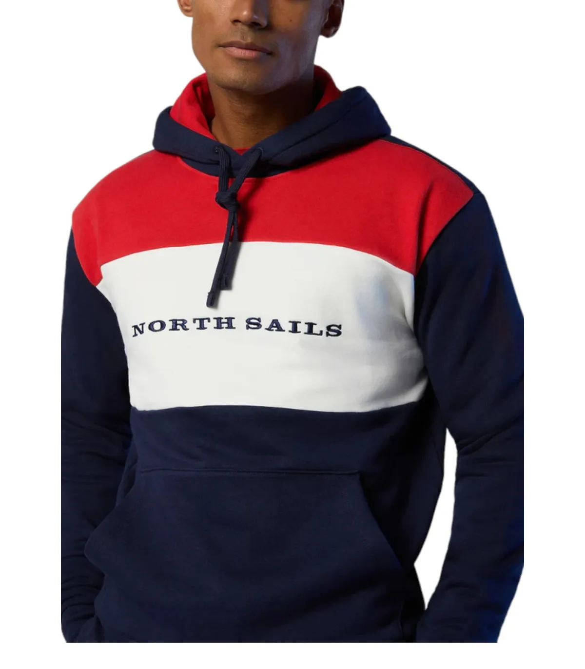North Sails Uomo Felpa Con Cappuccio Con Grafica