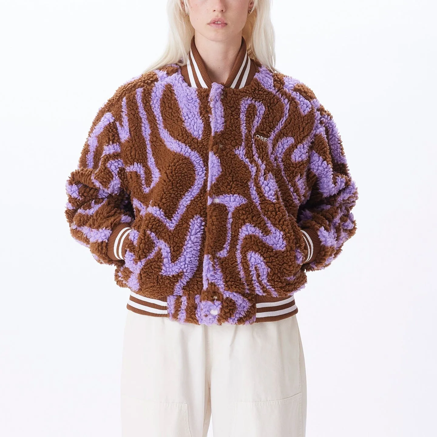 OBEY MAZY VARSITY JACKET