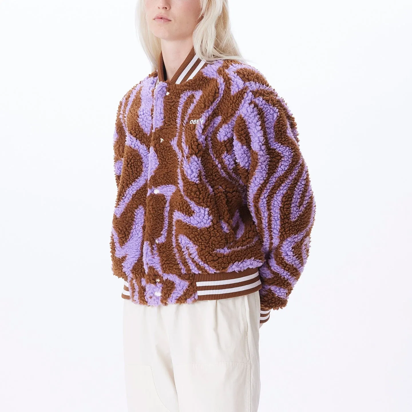 OBEY MAZY VARSITY JACKET