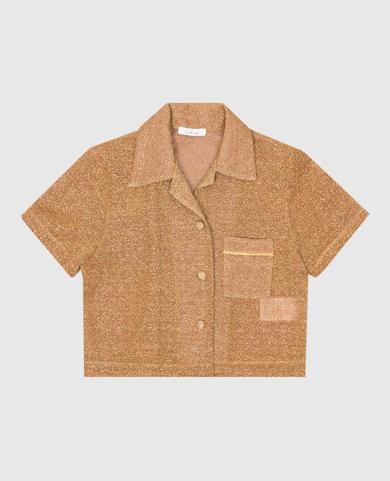 Oseree Camicia marrone per bambini OSEMINI LUMIERE BOWLING con lurex LCS216GLUREX