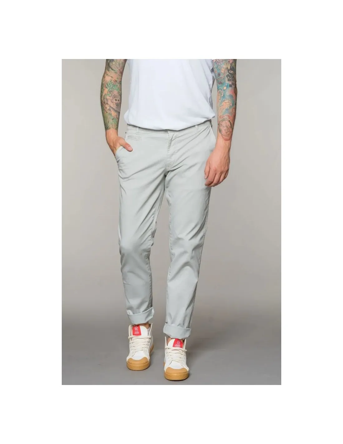 PANTALONE CHINO IN COTONE BIOLOGICO "LASSE"