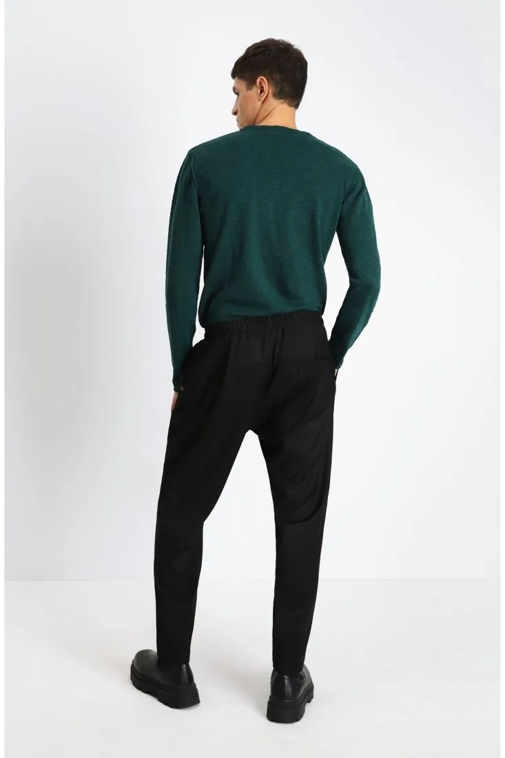 Pantaloni baggy con zip e coulisse