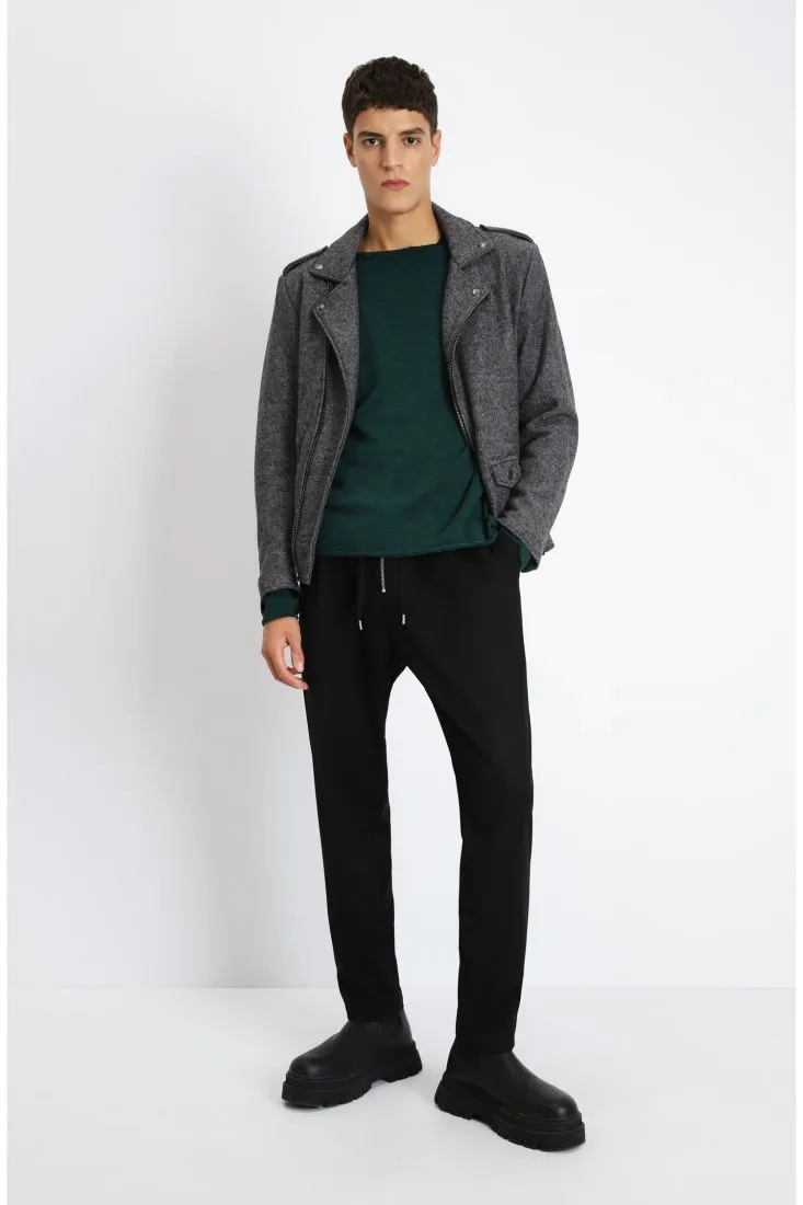 Pantaloni baggy con zip e coulisse