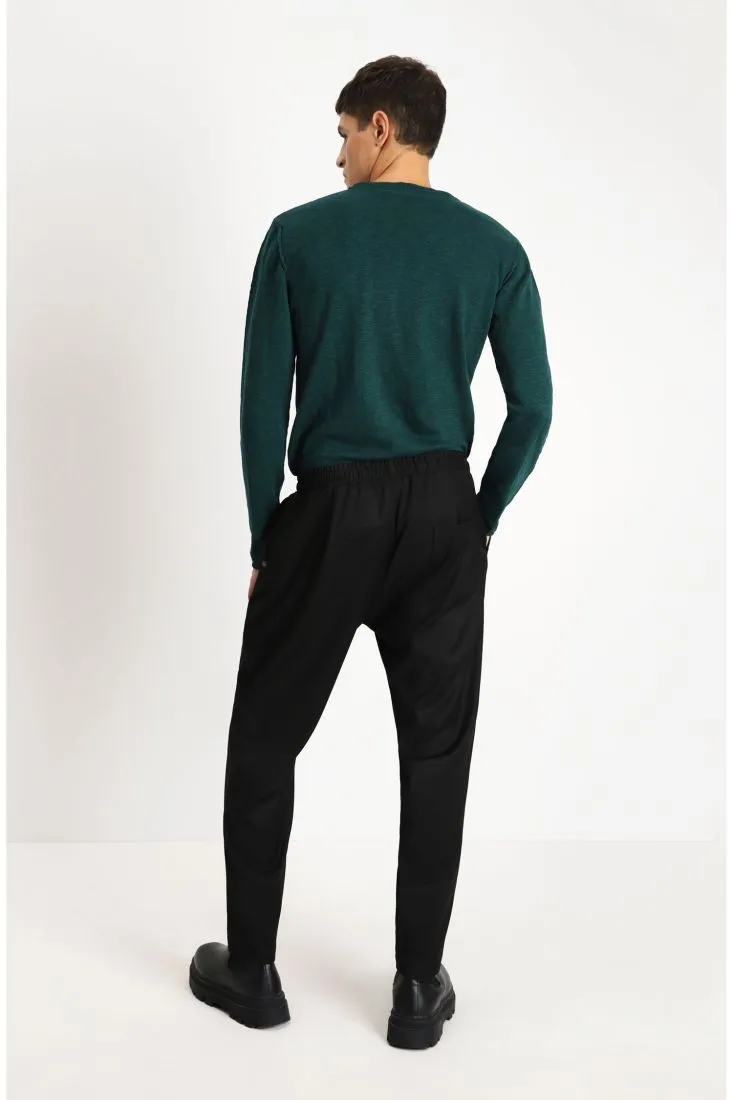 Pantaloni baggy con zip e coulisse