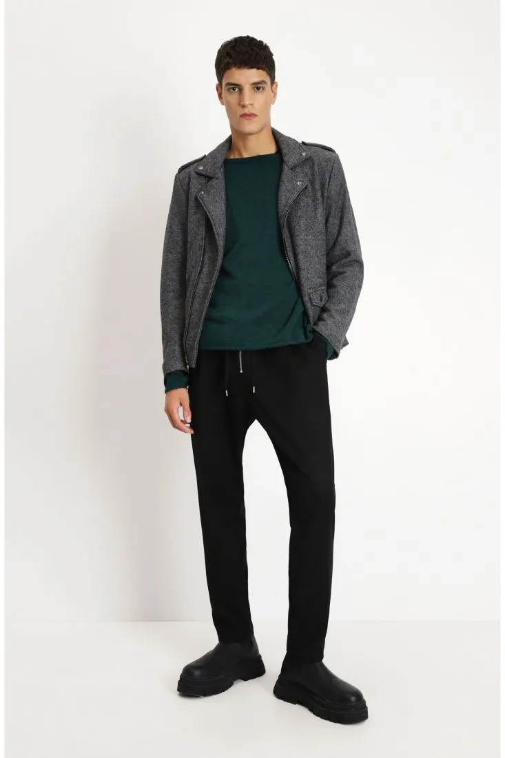 Pantaloni baggy con zip e coulisse