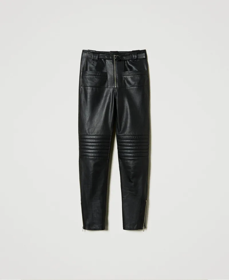 Pantaloni biker 'Fairfax' in pelle
