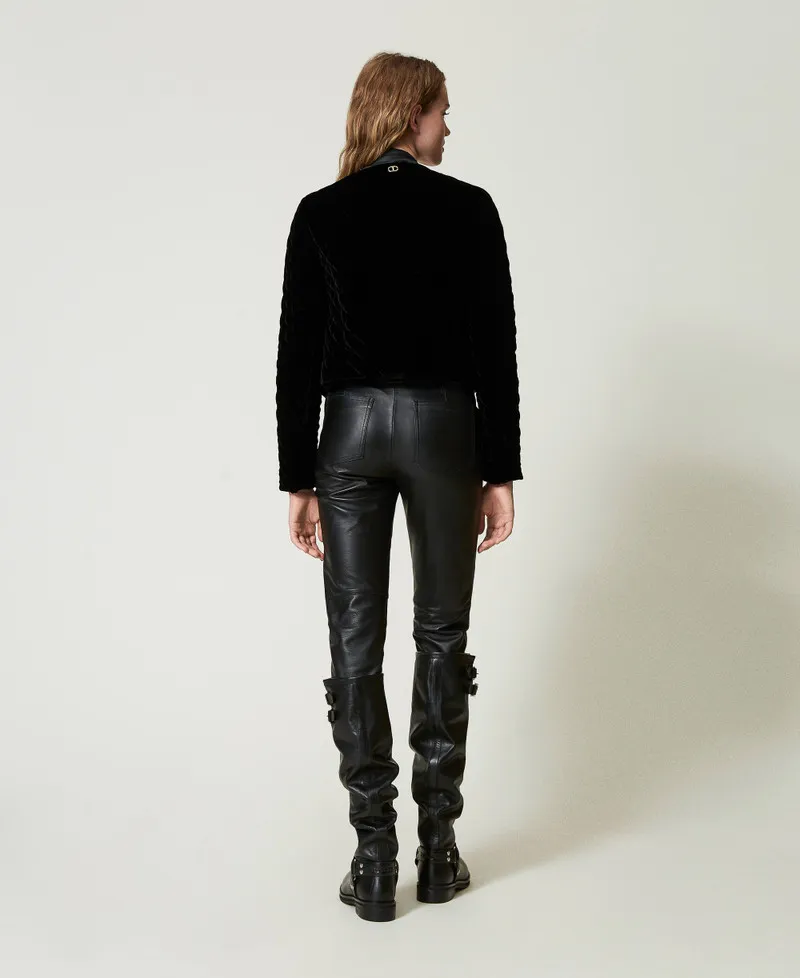 Pantaloni biker 'Fairfax' in pelle