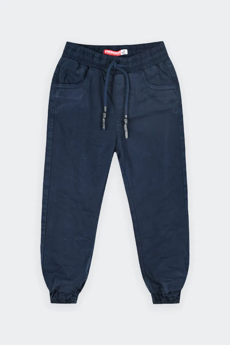 PANTALONI BLU IN COTONE BAMBINO