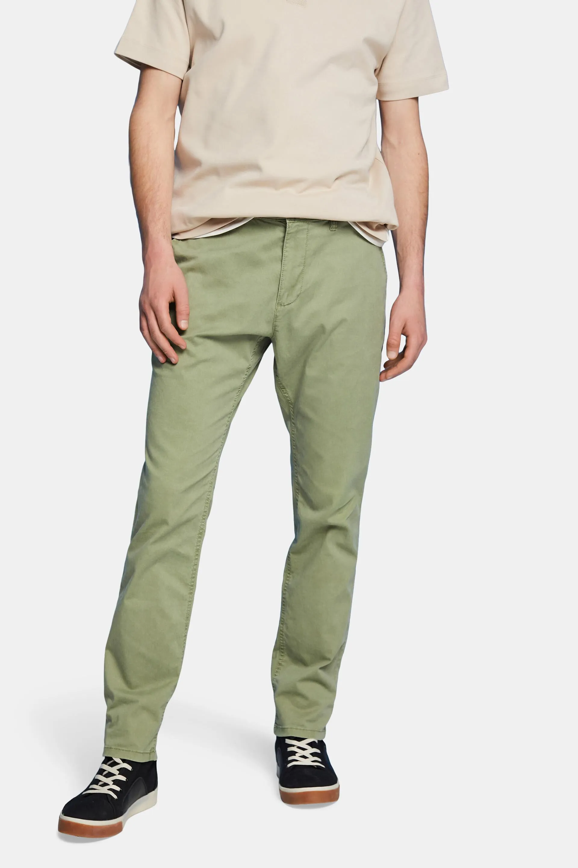 Pantaloni chino elasticizzati in cotone