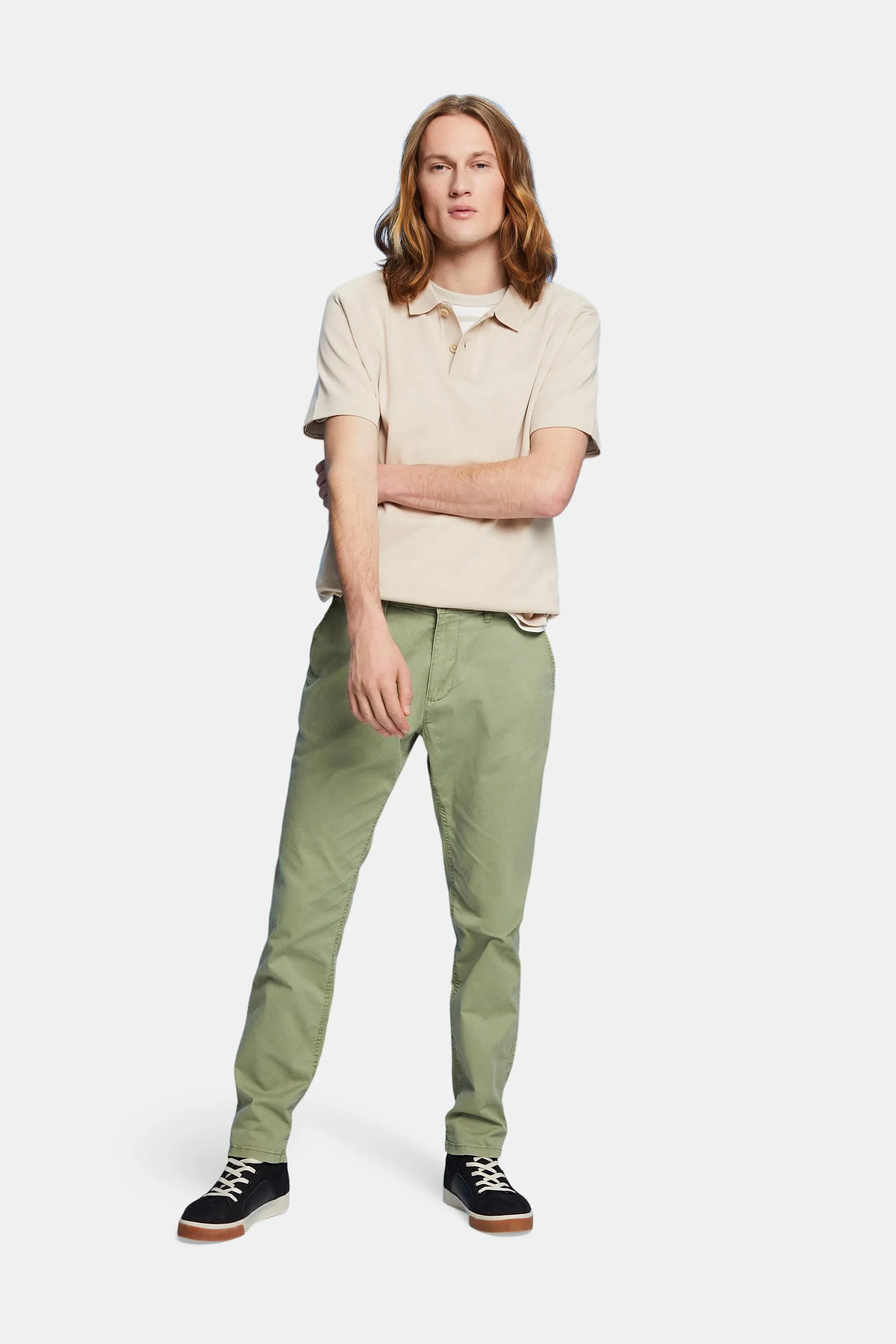 Pantaloni chino elasticizzati in cotone