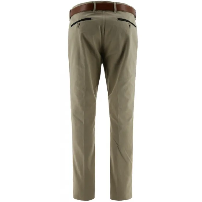 Pantaloni chino in cotone elasticizzato kaki