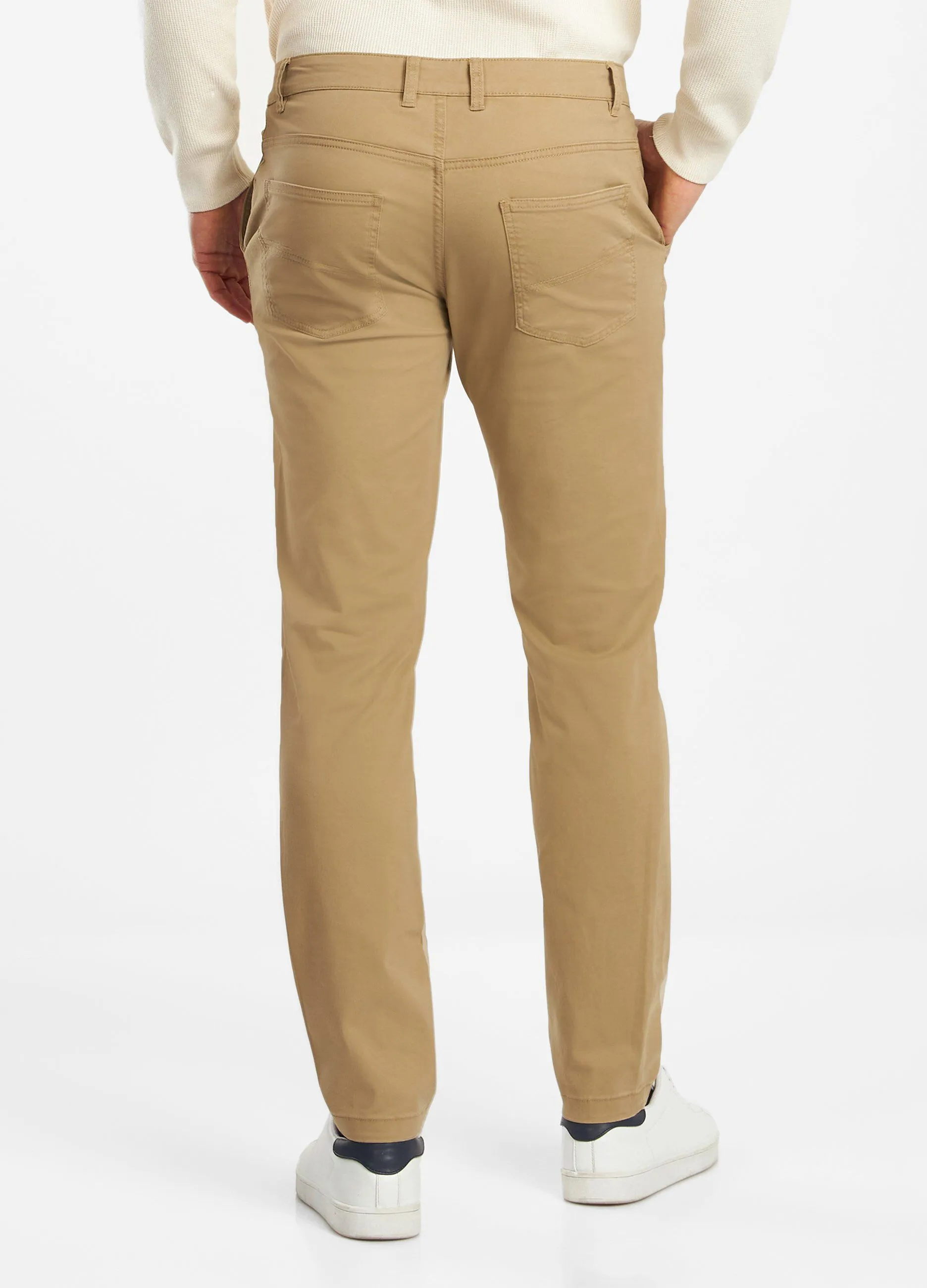 Pantaloni chino in cotone stretch uomo