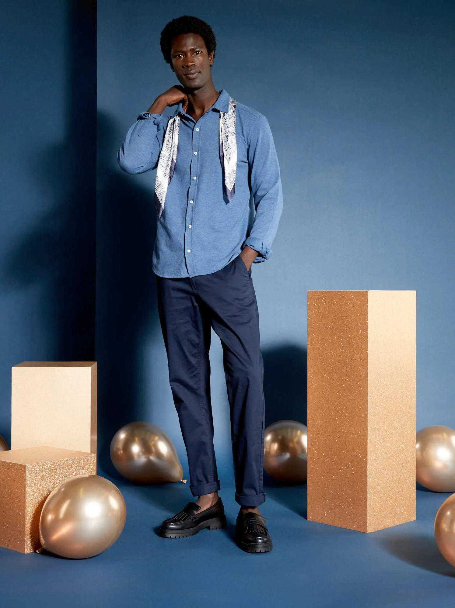 Pantaloni chino slim - blu