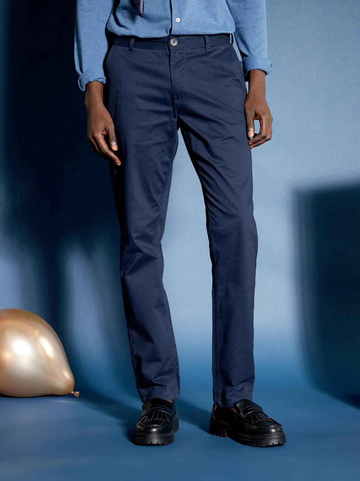 Pantaloni chino slim - blu