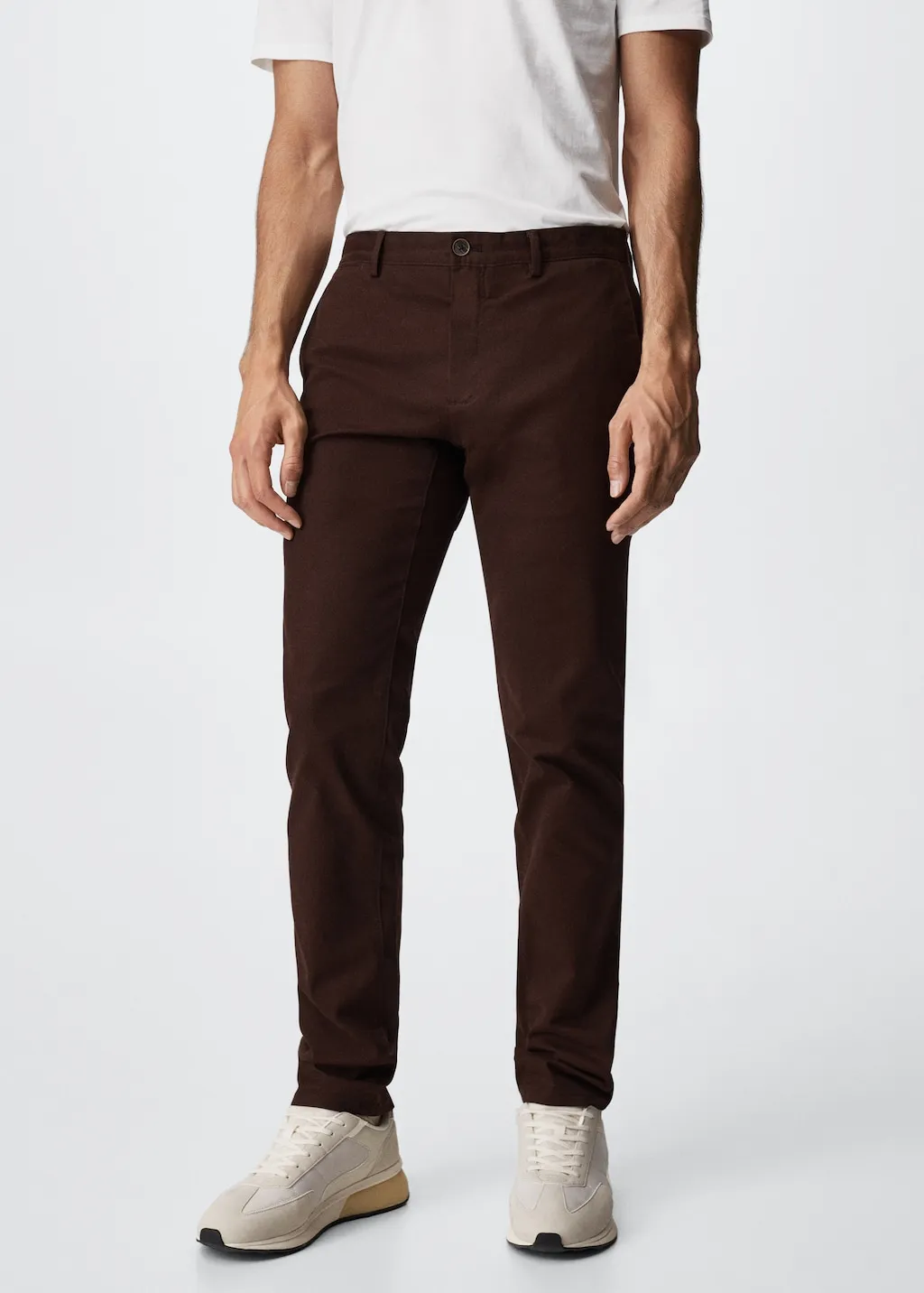 Pantaloni chino slim fit twill