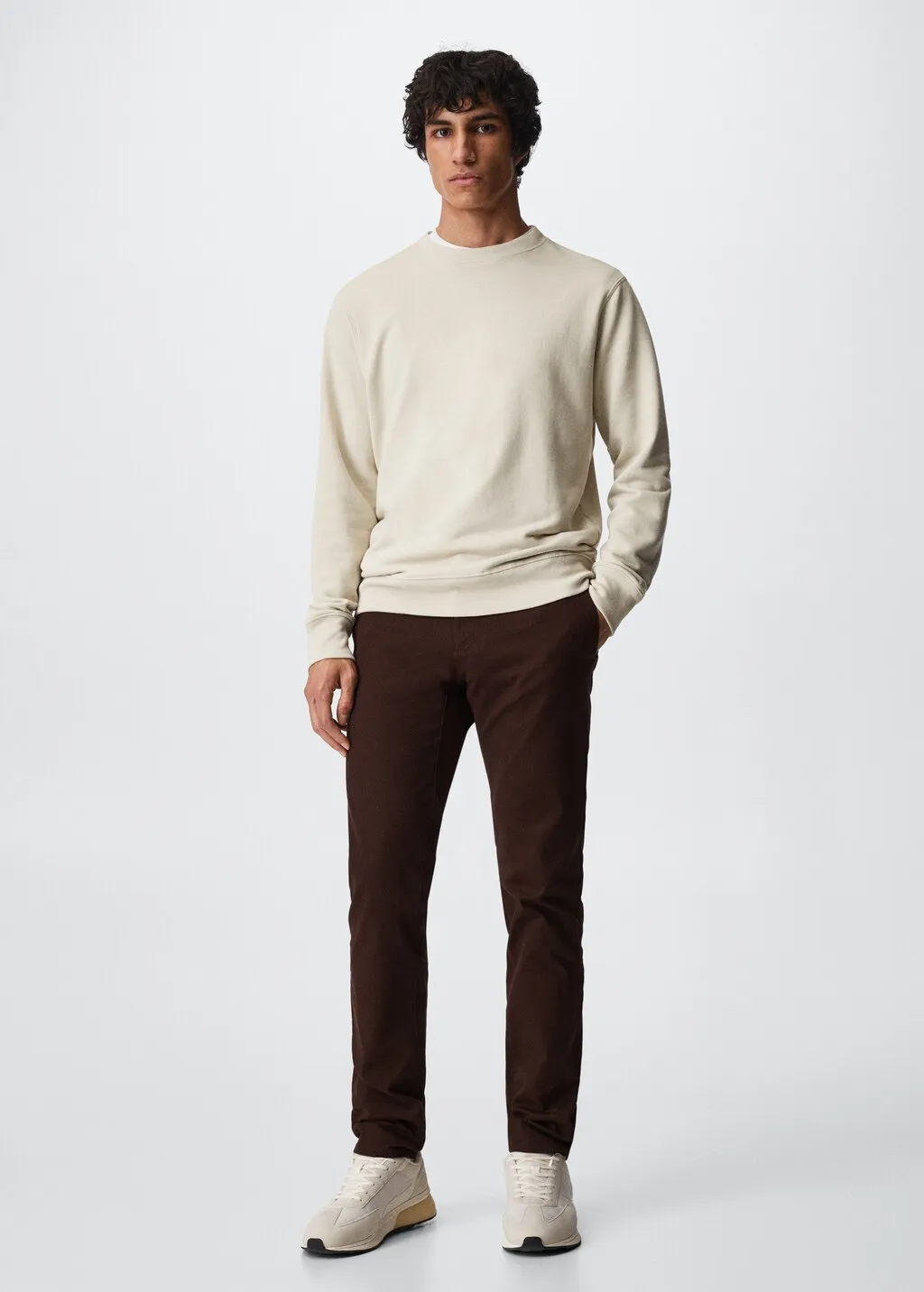 Pantaloni chino slim fit twill