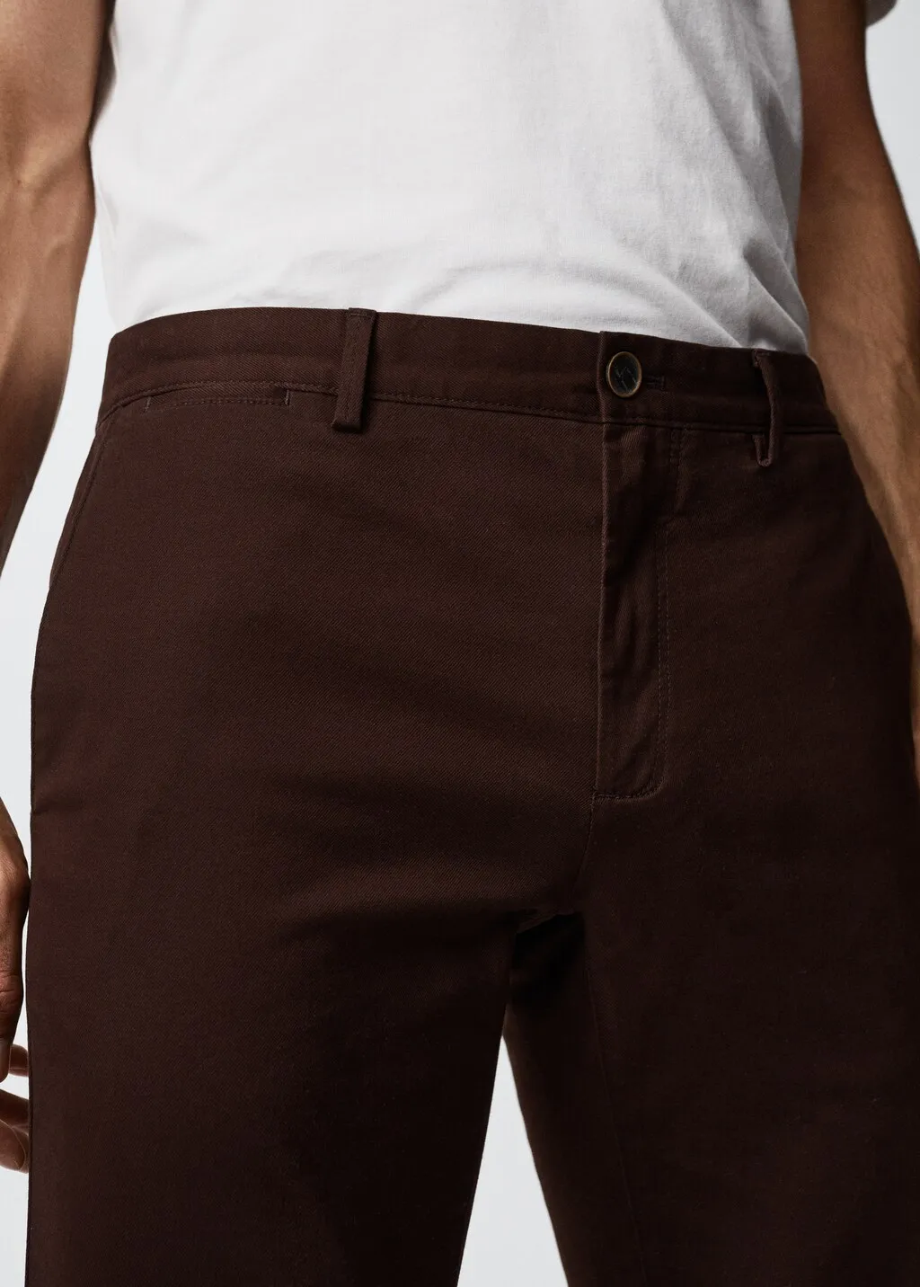 Pantaloni chino slim fit twill
